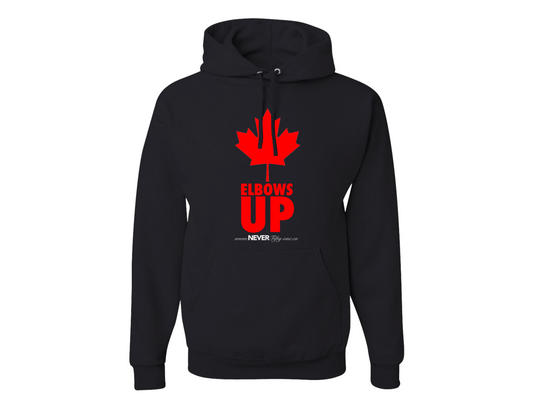 Elbows Up Hoodie Black