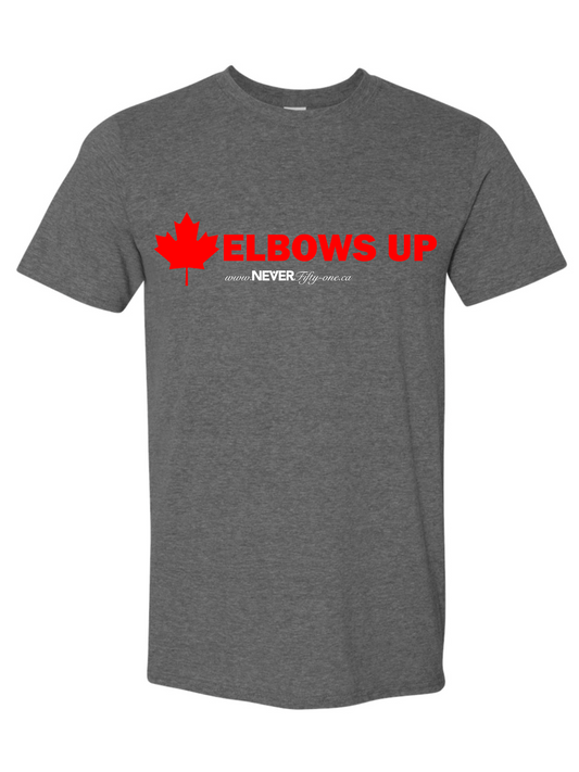 Elbows Up Grey T-Shirt