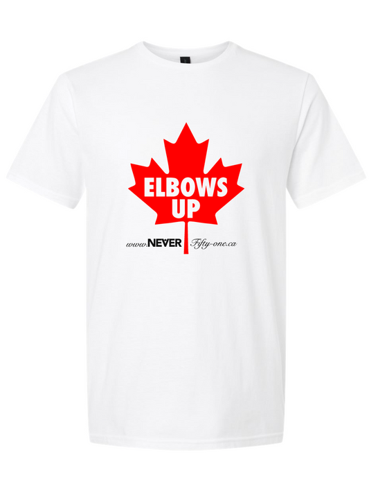 Elbows Up 2 White T-Shirt