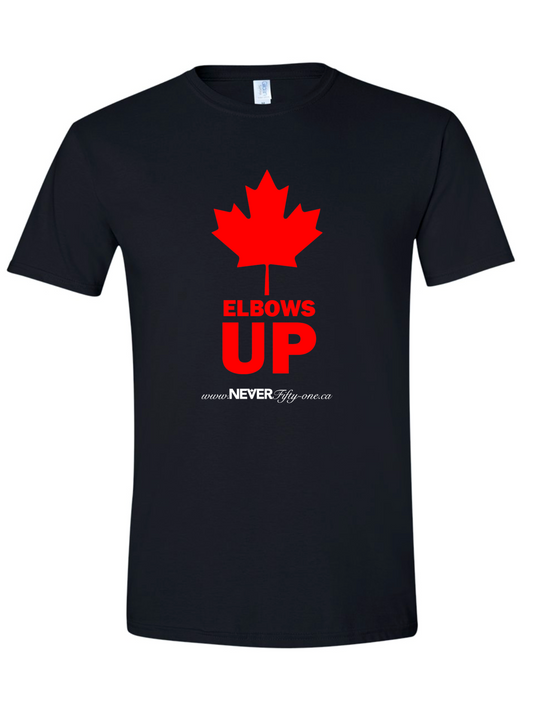 Elbows Up 3 Black T-Shirt
