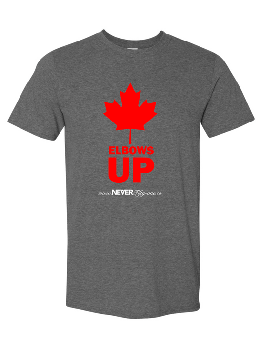 Elbows Up 3 Grey T-Shirt