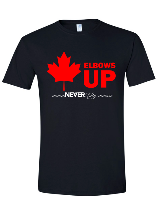 Elbows Up 4 Black T-Shirt