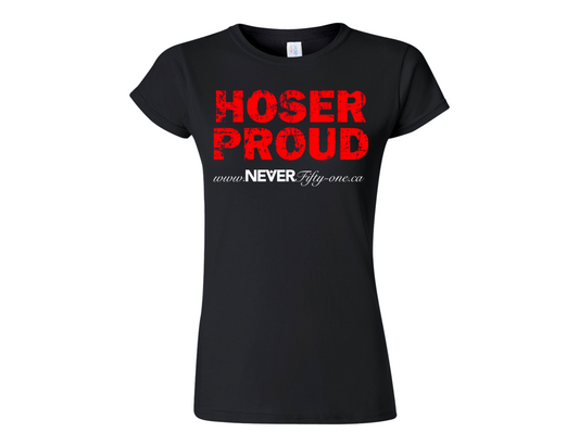 Women's Hoser Proud t-shirt Black Canadian Made (Premium)