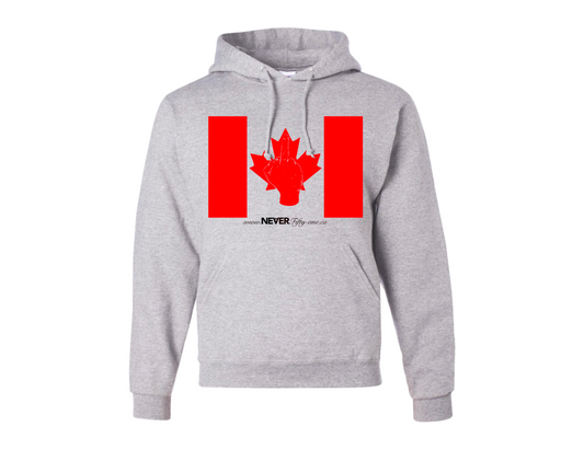 NEVER Fifty-one Flag Hoodie Grey