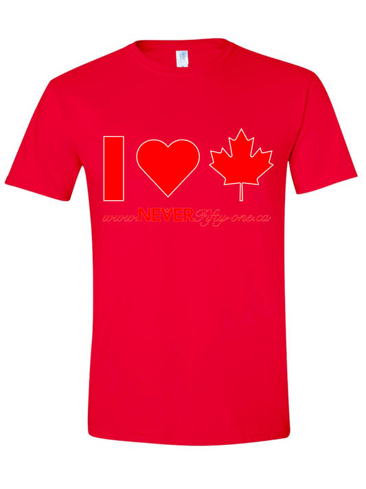 I Heart Maple Leaf Red T-Shirt