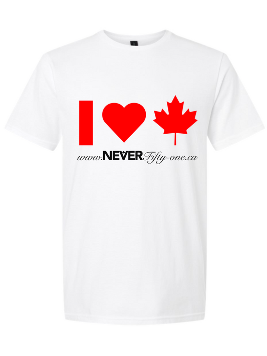I Heart Maple Leaf White T-Shirt