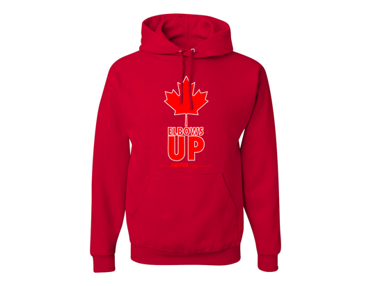 Elbows Up Hoodie Red