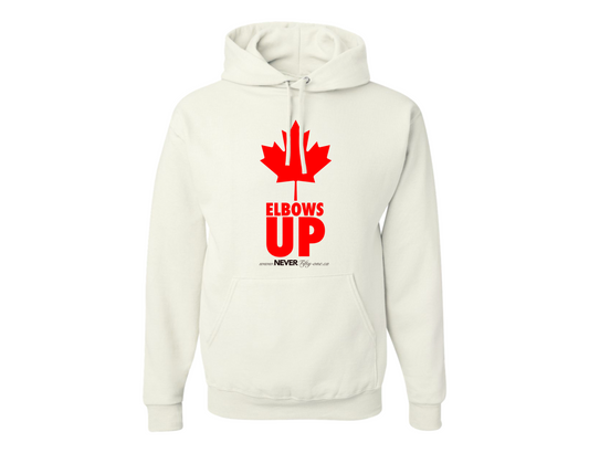 Elbows Up Hoodie White