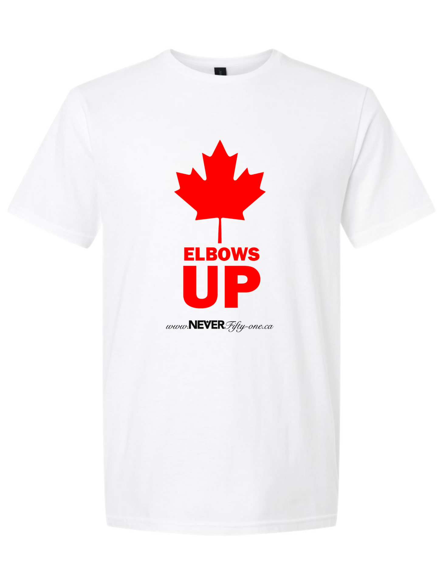 Elbows Up 3 White T-Shirt