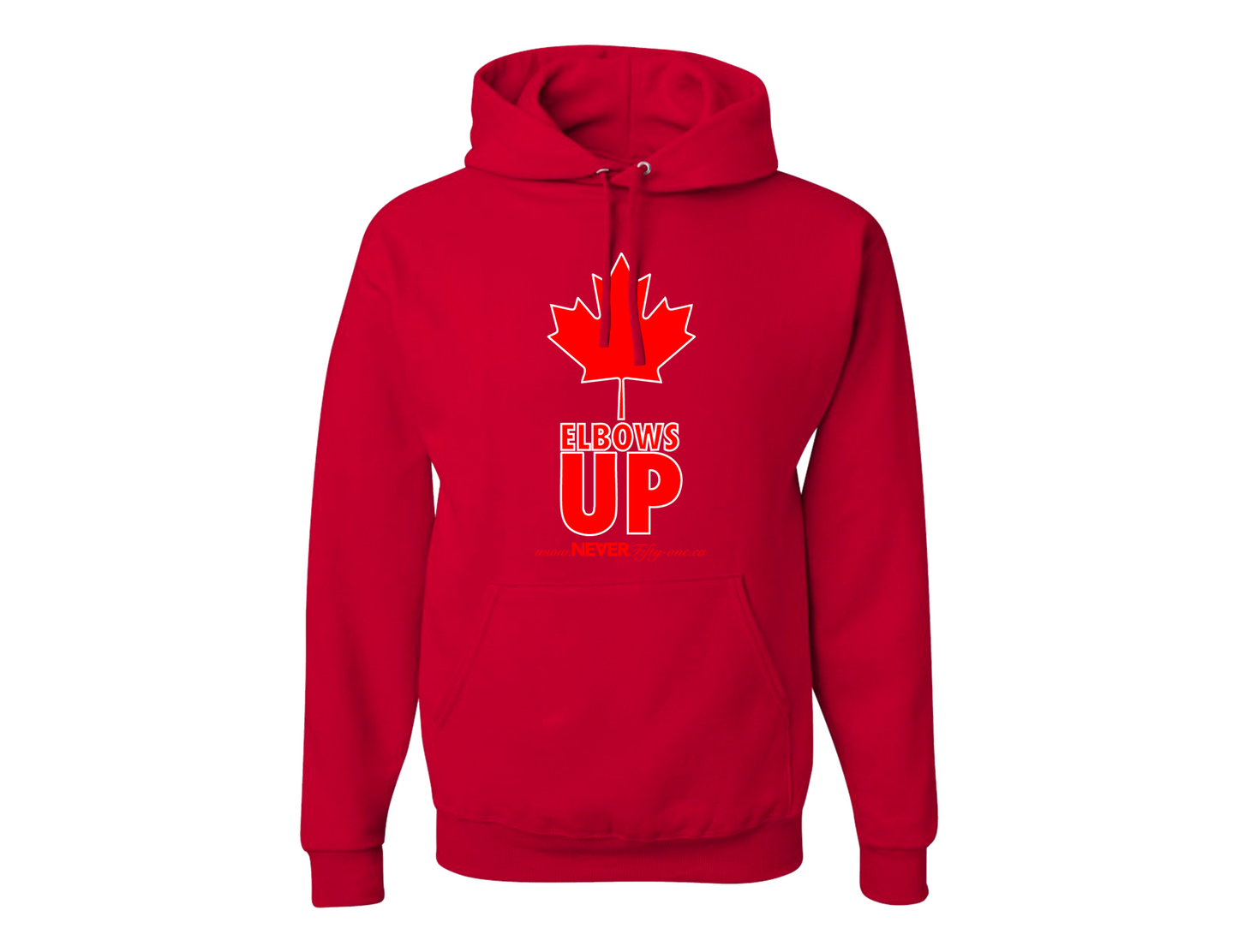 Elbows Up Hoodie Red